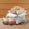 Box of Dorky Oats chocolate lover's 24-pack with packaging on a wooden surface