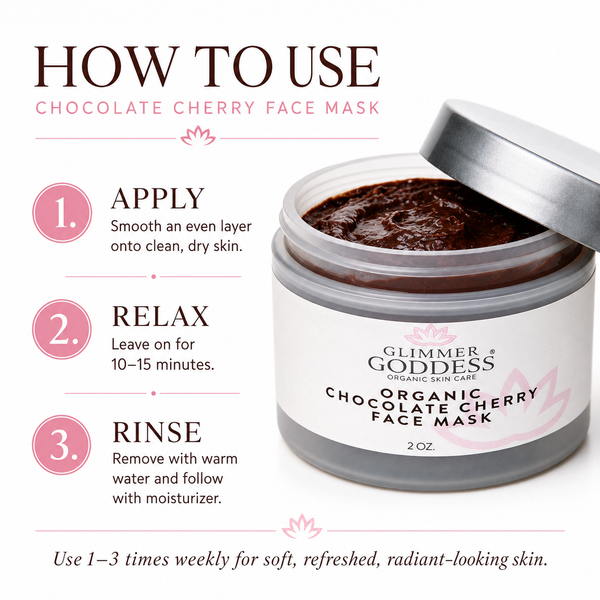 Organic Chocolate Cherry Face Mask – Antioxidant Anti-Aging Treatment