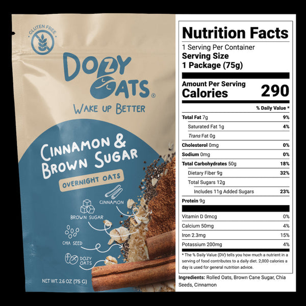 Cinnamon Overnight Oats Variety Pack – Gluten-Free by Dozy Oats