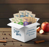 Dozy Oats cinnamon overnight oats variety pack displayed on a wooden table