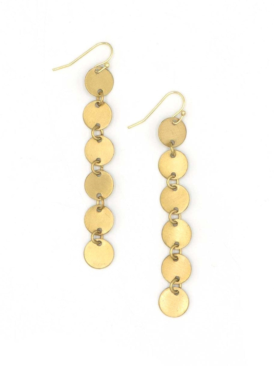 Fair Anita Circle Link Earrings in brass – ethically handmade sustainable jewellery