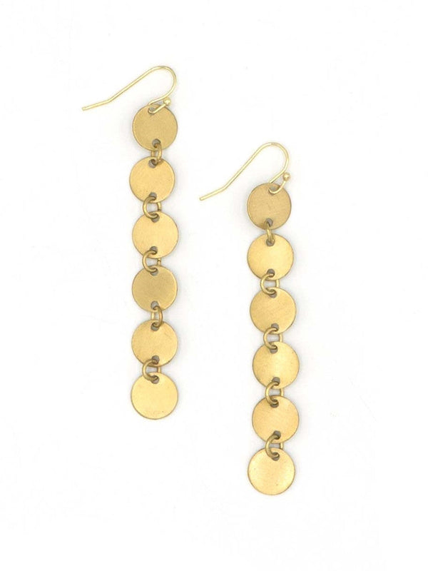 Fair Anita Circle Link Earrings in brass – ethically handmade sustainable jewellery