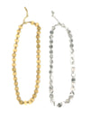 Fair Anita Circle Link Necklace in silver and brass plated recycled metal
