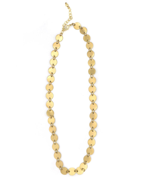 Fair Anita Circle Link Necklace in brass-plated recycled metal