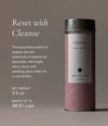 Tea canister with 'Art of Tea' branding on a gray background