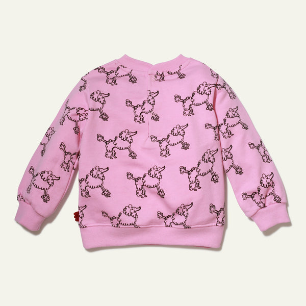 Mon Coeur Coco Baby Sweatshirt – back view showing snap button fastening