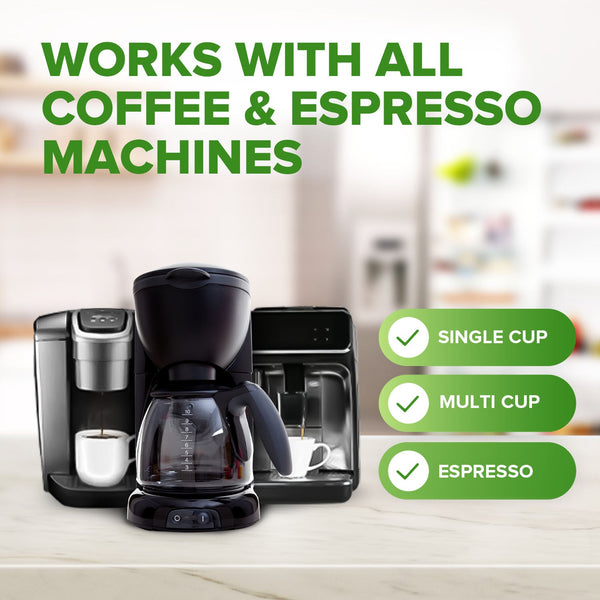 Renuv 12-use coffee maker cleaner and descaler tablet pack for home brewing