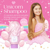 Infographic showing key benefits and botanical ingredients of Glimmer Wish Unicorn Shampoo
