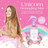 Infographic showing benefits of Unicorn Hair Detangling Mist