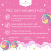 Infographic showing how to use Unicorn Hair Detangling Mist