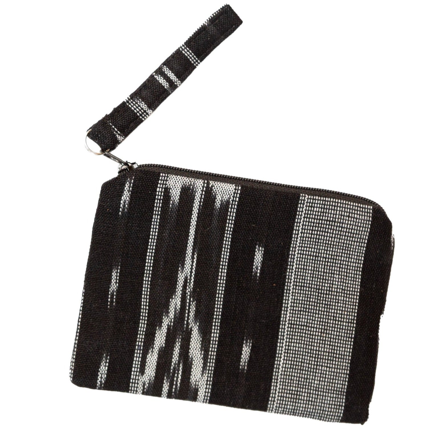 Black Ikat Coin Purse