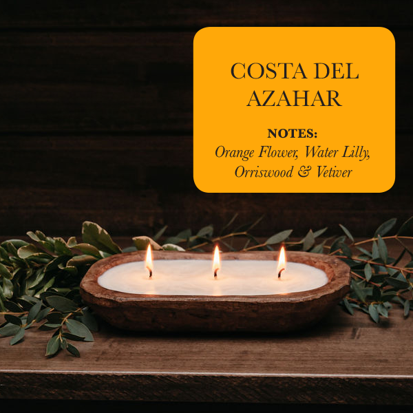 3-Wick Dough Bowl Soy Candle - Costa Del Ahazar