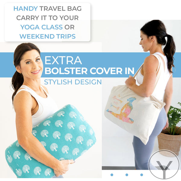 Organic Cotton Travel Size Yoga Bolster Set