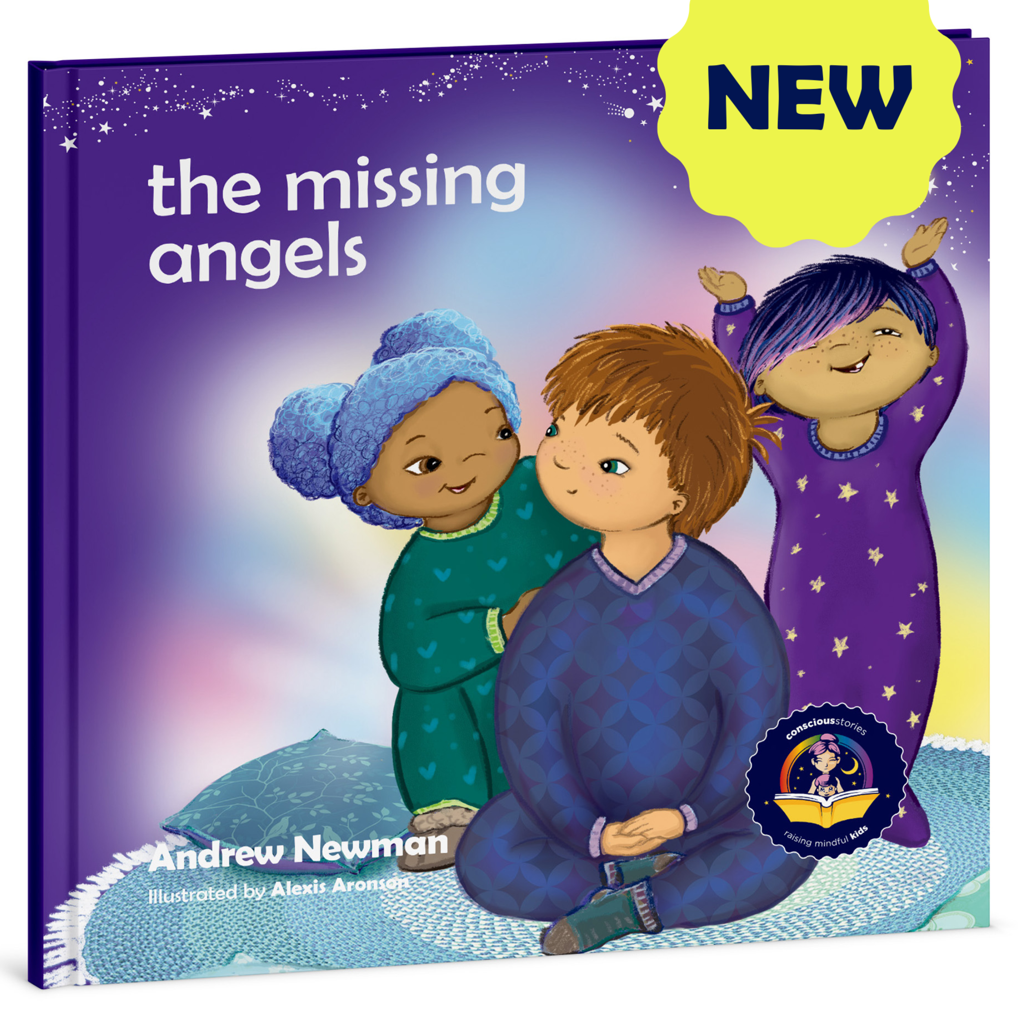 The Missing Angels children's book cover by Conscious Stories – a bedtime story about grief, loss, and inner peace for kids aged 3–8