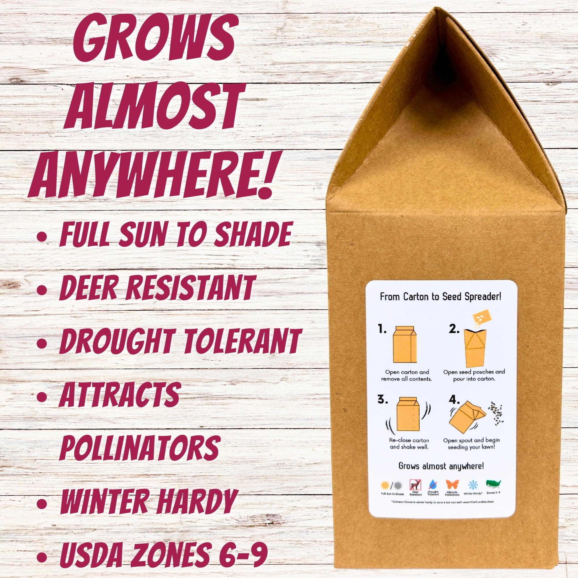 Crimson Clover Eco-Friendly Seeding Kit