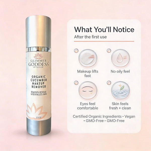 Organic Cucumber Makeup Remover - Remove Makeup with No Oily Residue