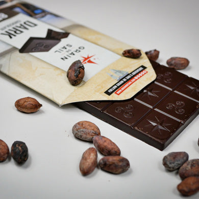 Savor Sustainable Luxury: Grain de Sail Dark Chocolate Bar (85% Cocoa)