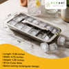 Stainless Steel Ice Cube Tray with Easy Release Handle | BPA-Free Metal Ice Tray
