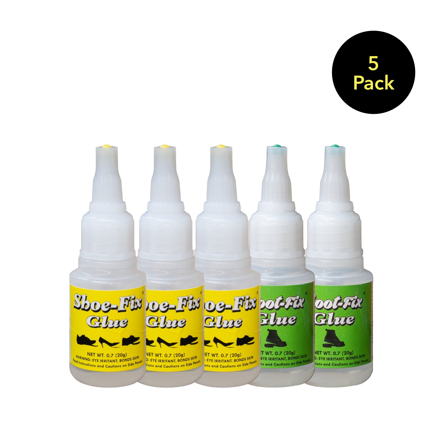 DIY 5-Pack of Boot-Fix and Shoe-Fix glue bottles