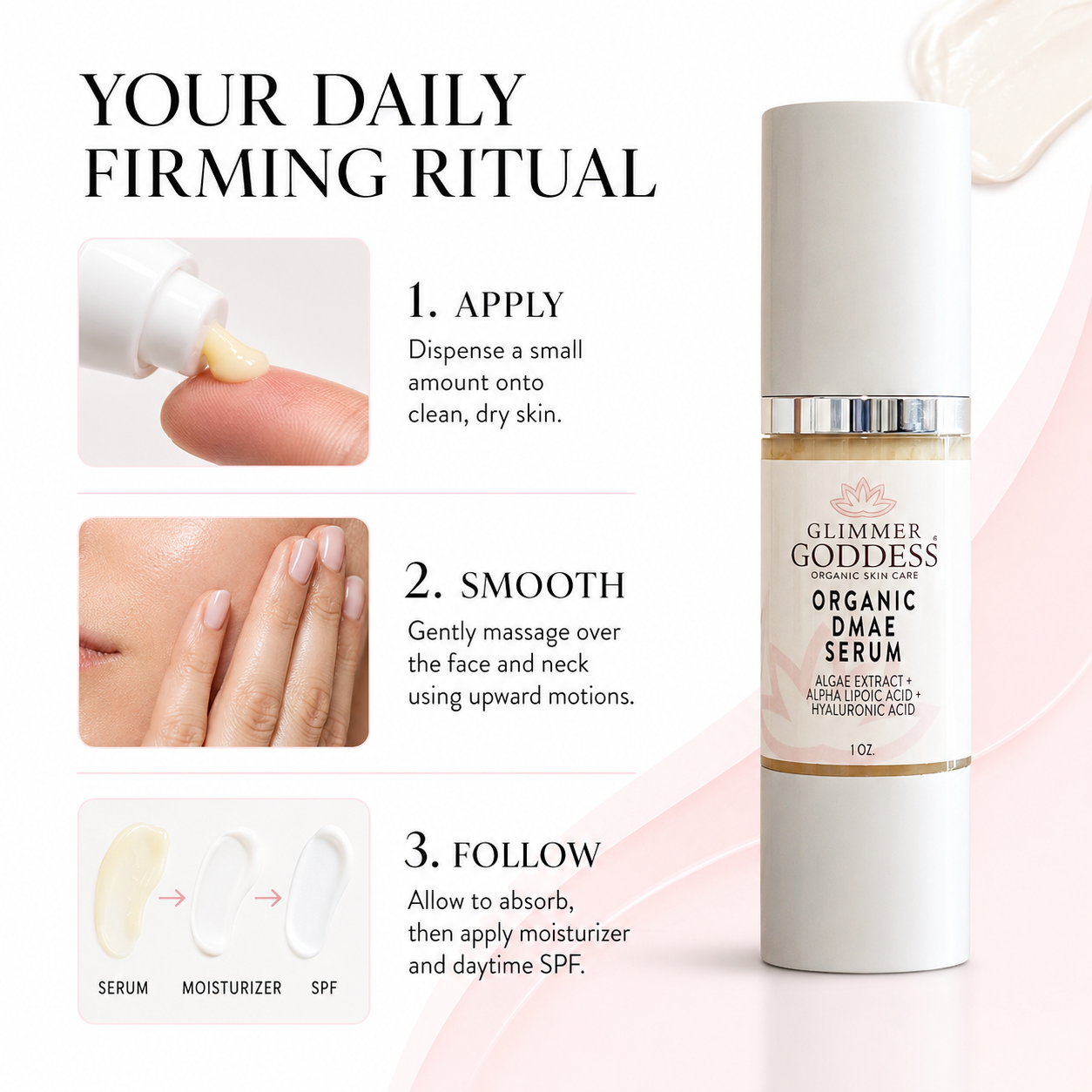 Organic DMAE Firming Serum with Alpha Lipoic Acid – Skin Tightening & Lift