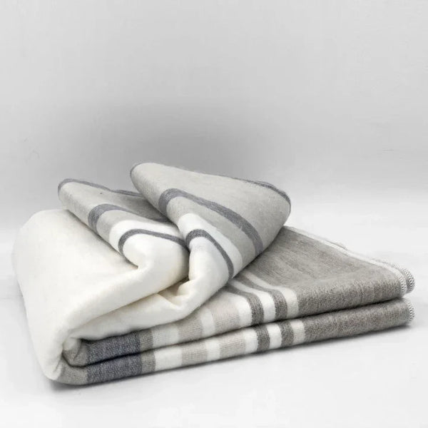 Striped Alpaca Bed Blanket – Soft, Warm & Lightweight | Purely Alpaca