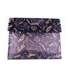 Large navy reusable gift bag with forest animals print and magnetic closure by EverWrap