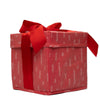 EverBox small foldable gift box in red and white open and ready to fill with a small gift