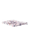 EverEnvelope sustainable gift bag in blue and red print displayed as a wrapped gift presentation