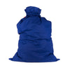 Blue sleeveless jacket on a white background