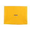 Close-up of white grosgrain ribbon tied in a bow on EverBox yellow gift box