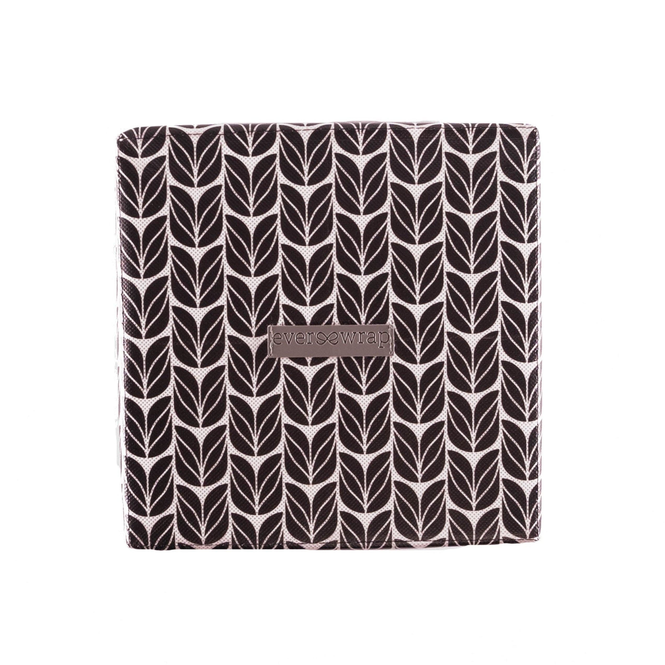 EverBox small gift box styled with a wrapped gift, tied with white satin ribbon bow