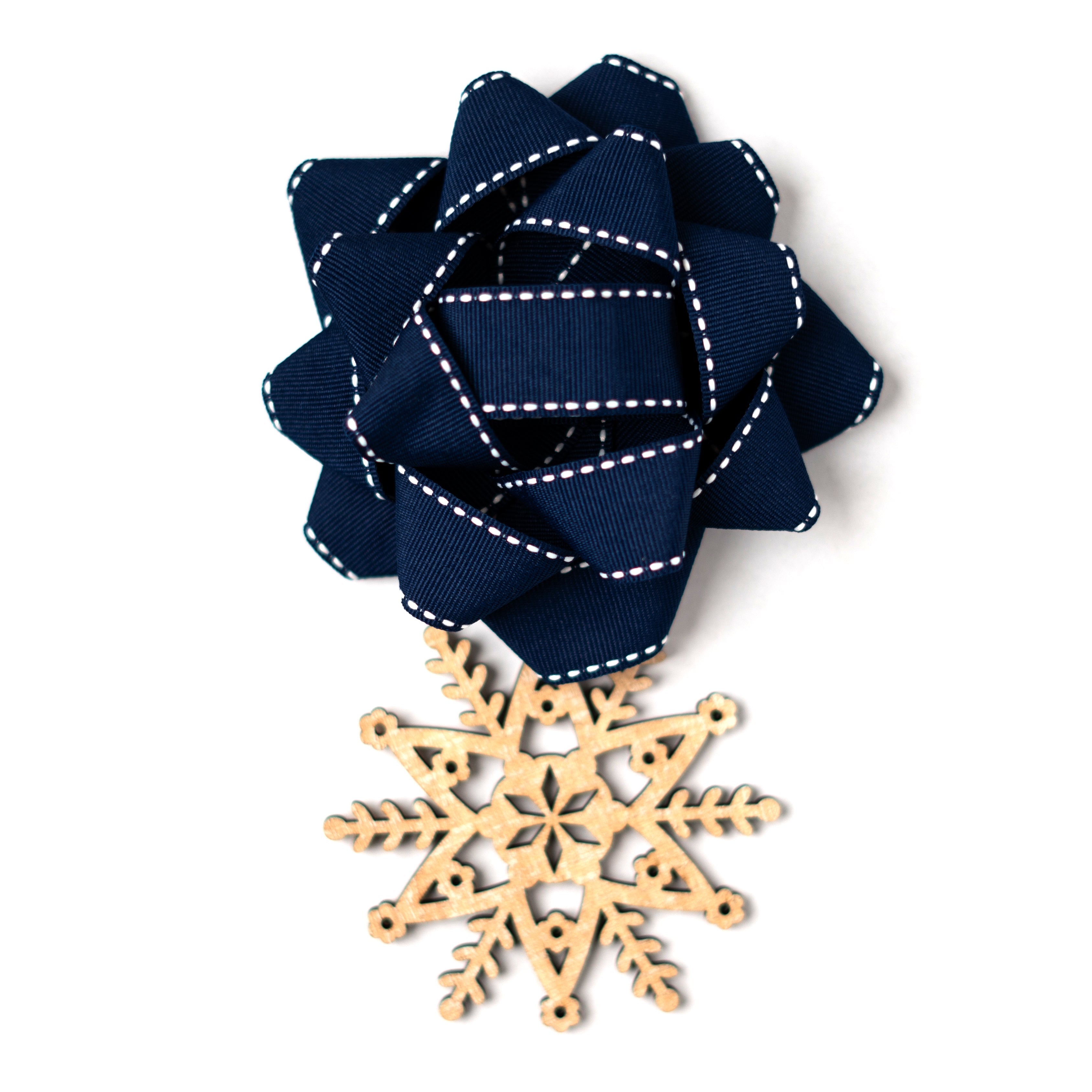 EverBow Navy – Reusable Grosgrain Gift Bow by EverWrap