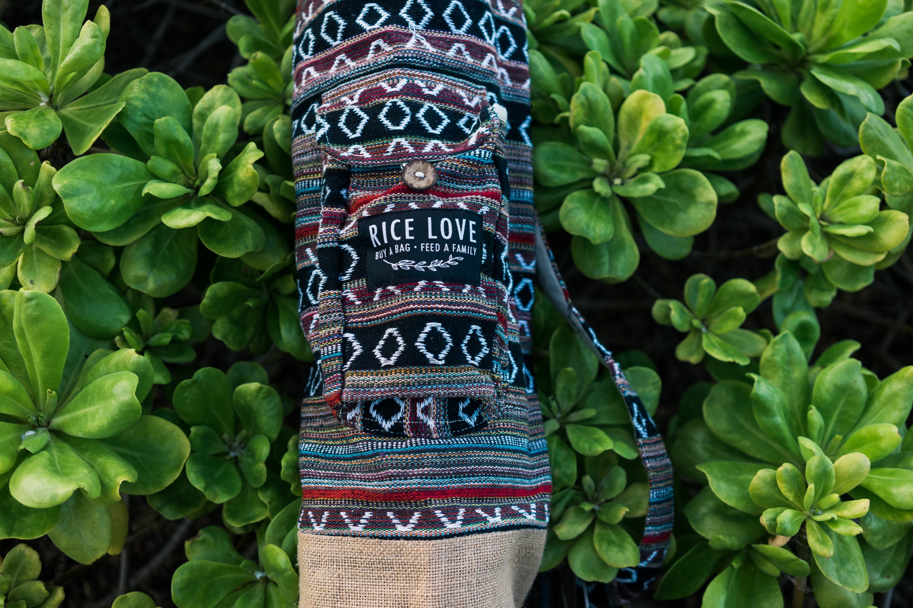 Yoga Mat Bag Mumbai - Upcycled Jute Rice Bag Carrier