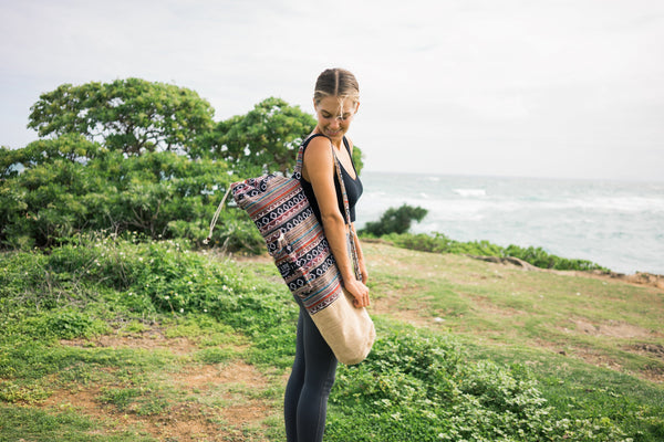 Yoga Mat Bag Mumbai - Upcycled Jute Rice Bag Carrier