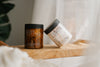 Unwind Bath Soak with rose petals, calendula flowers and elderberries close-up