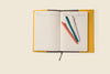 Refillable A5 Leather Notebook Cover – Yellow