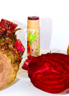 Plant Makeup Beet Lip Stick beside fresh beet roots — organic natural lip balm