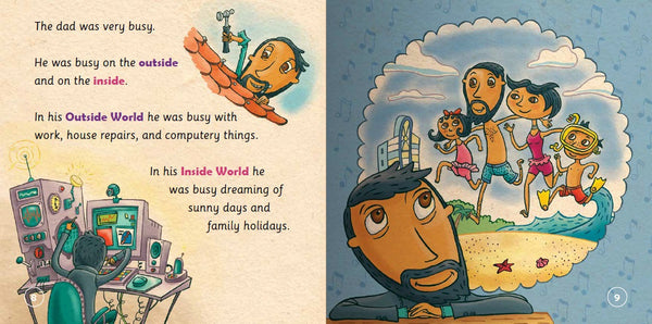 Reflective activity pages inside The Dad Who Didn't Know encouraging family conversation and emotional openness