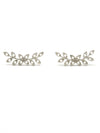 Dainty Branches silver leaf stud earrings by Fair Anita on a neutral background