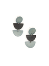 Dark Half Moon Stacked Earrings by Fair Anita — ethically made, nickel-free upcycled bone jewellery