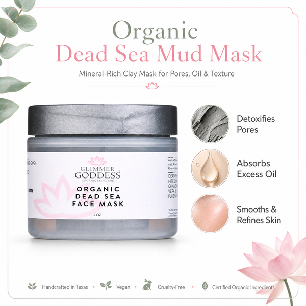 Organic Dead Sea Mud Mask with Bentonite & Aztec Clay – Deep Cleanse & Glow