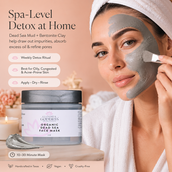 Organic Dead Sea Mud Mask with Bentonite & Aztec Clay – Deep Cleanse & Glow