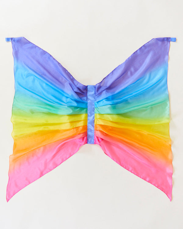 Transform your child into a superhero with Sarah's Silks Rainbow Butterfly Wings! Made from 100% real silk, these wings are perfect for imaginative play and dress-up. Eco-friendly and comfortable. 