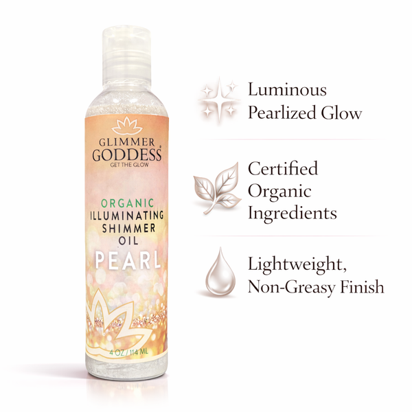Organic Illuminating Shimmer Body & Face Oil – Radiant Glow and Hydration