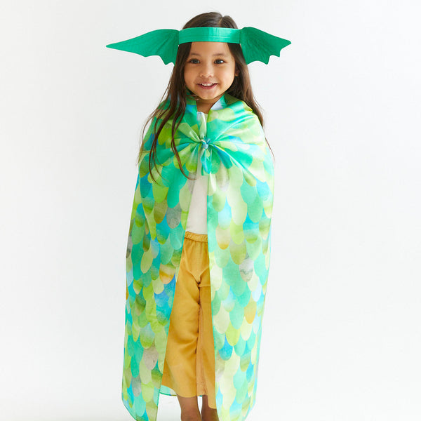 Fuel creativity and eco-conscious play with the Dinosaur Playsilk! This luxurious 100% silk playsilk is perfect for open-ended play, sensory exploration, and hours of imaginative fun.  Made in the USA