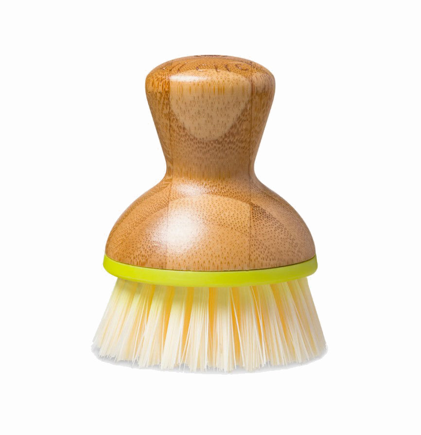 Effortless Scrubbing: Short-Handled Bamboo Dish Brush for Solid Soap (Hand Wash)