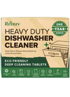 Dishwasher Cleaner and Deodorizer Tablets, Heavy Duty Deep Cleaning Descaler Removes Odor, Calcium, Limescale, Hard Water Marks - 1 Year Supply