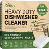 Box of Renuv Heavy Duty Dishwasher Cleaner with a tablet included