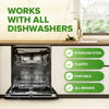 Dishwasher Cleaner and Deodorizer Tablets, Heavy Duty Deep Cleaning Descaler Removes Odor, Calcium, Limescale, Hard Water Marks - 1 Year Supply