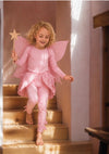 Pink fairy wings displayed flat showing full petal-shaped silhouette